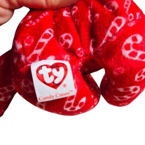 Ty Beanie Baby Candy Canes Red Bear Christmas 2007 with tags - Picture 5 of 8